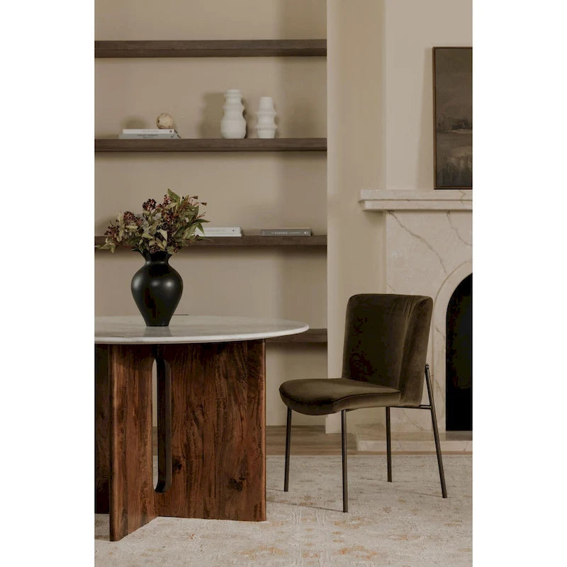 Table à Manger Ronde avec Pieds Croisés - 48L x48P x30H