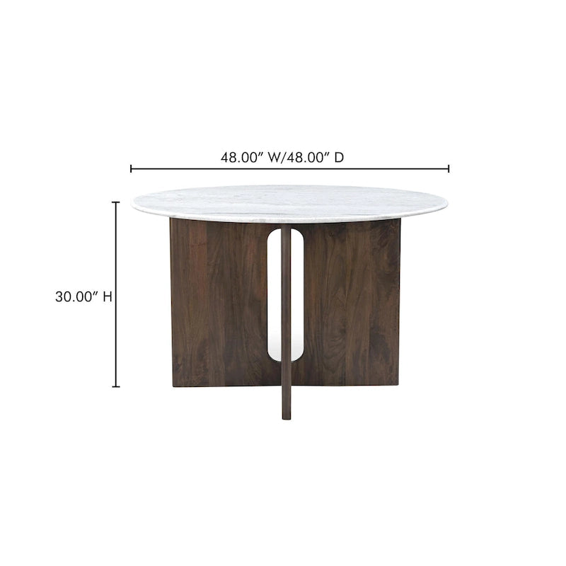 Table à Manger Ronde avec Pieds Croisés - 48L x48P x30H