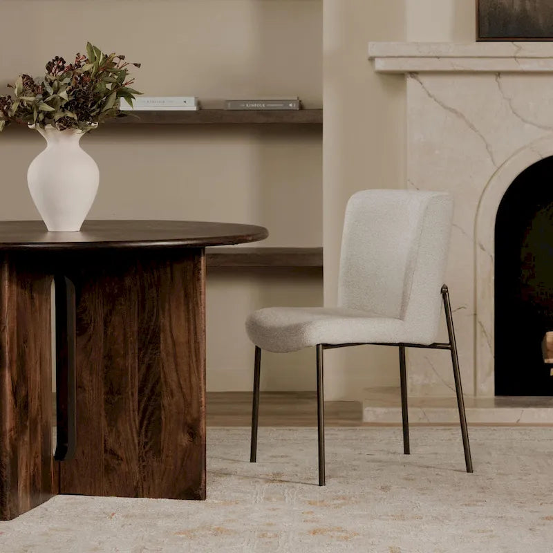 Table à Manger Ronde avec Pieds Croisés - 48L x48P x30H