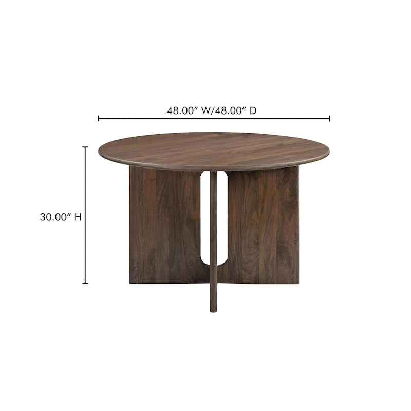 Table à Manger Ronde avec Pieds Croisés - 48L x48P x30H