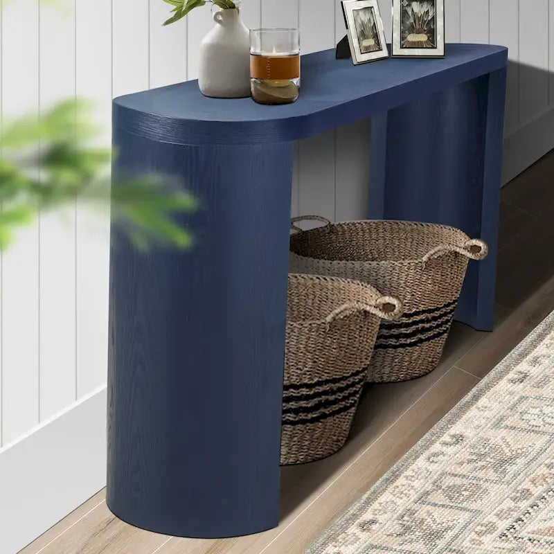 Table console moderne de 60 po avec pieds courbés et design polyvalent