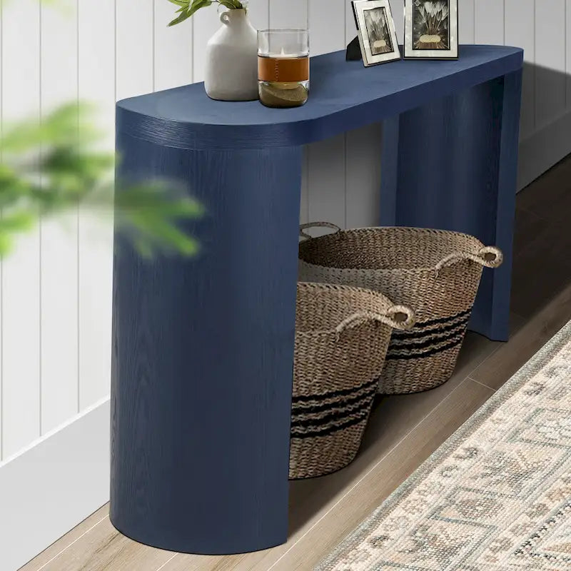 Table console moderne de 60 po avec pieds courbés et design polyvalent