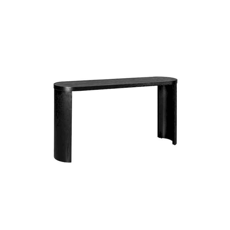 Table console moderne de 60 po avec pieds courbés et design polyvalent