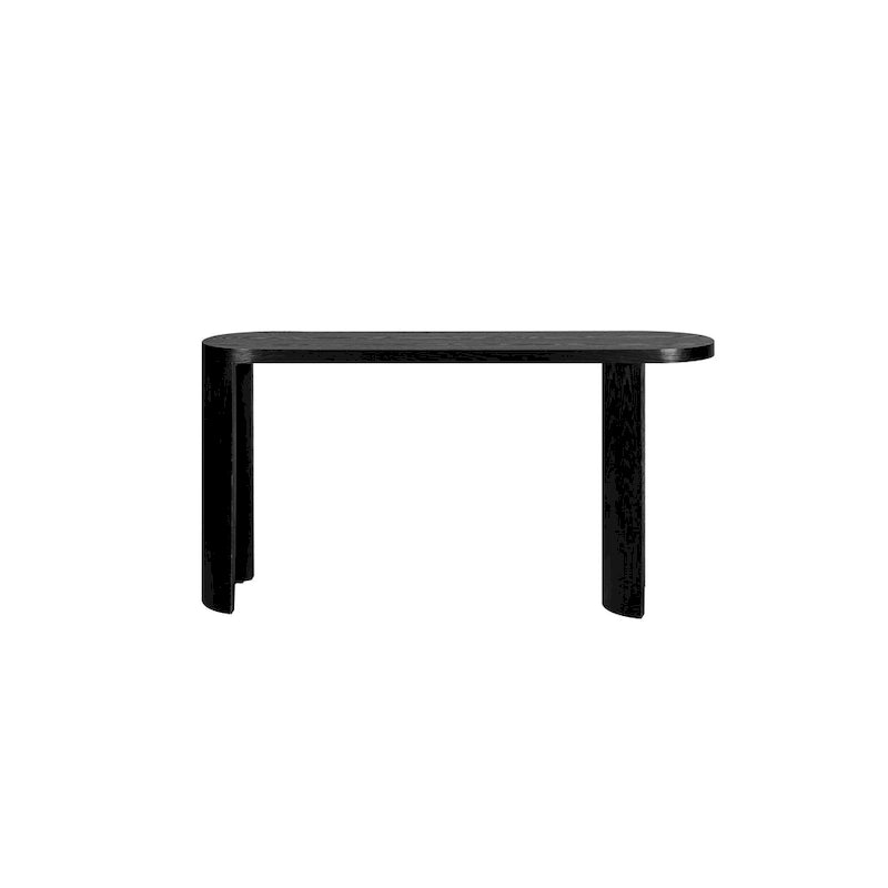 Table console moderne de 60 po avec pieds courbés et design polyvalent