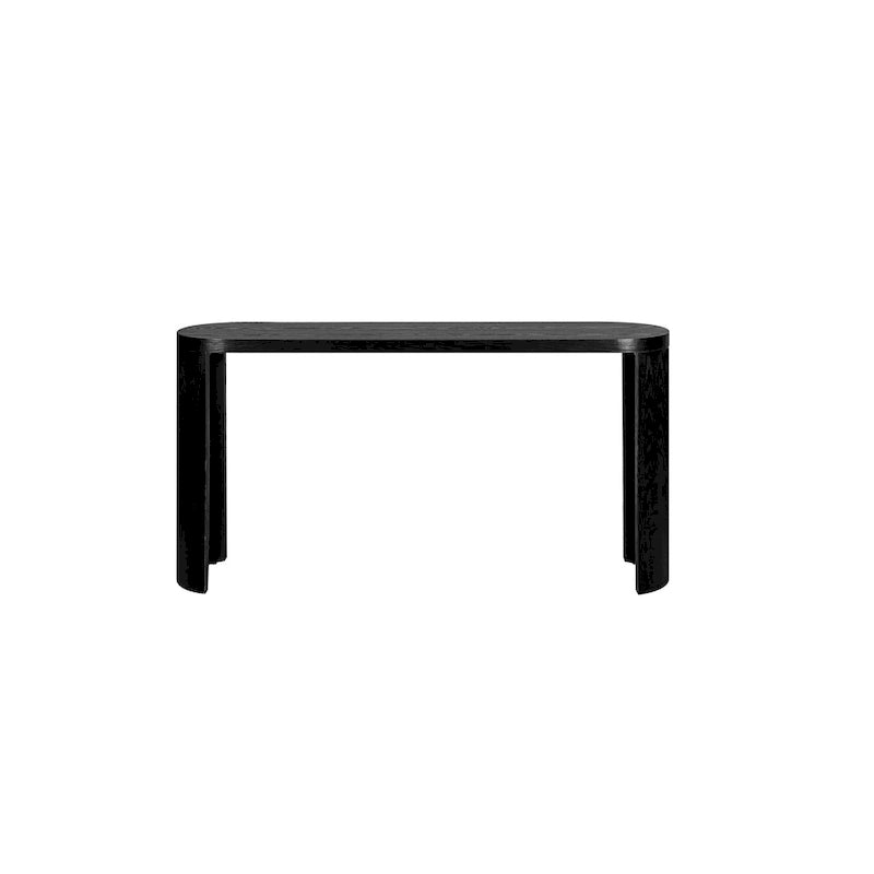 Table console moderne de 60 po avec pieds courbés et design polyvalent