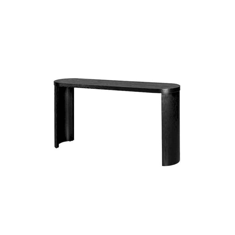 Table console moderne de 60 po avec pieds courbés et design polyvalent