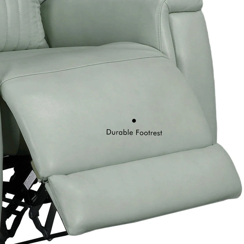 Fauteuil inclinable électrique en cuir avec appuie-tête et support lombaire électriques, port USB et USB-C