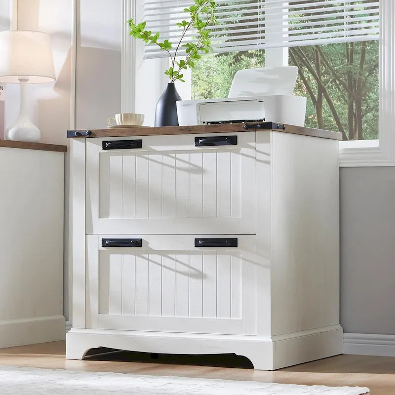 Farmhouse File Cabinet, Wood Filing Cabinets, Office Storage Cabinet
