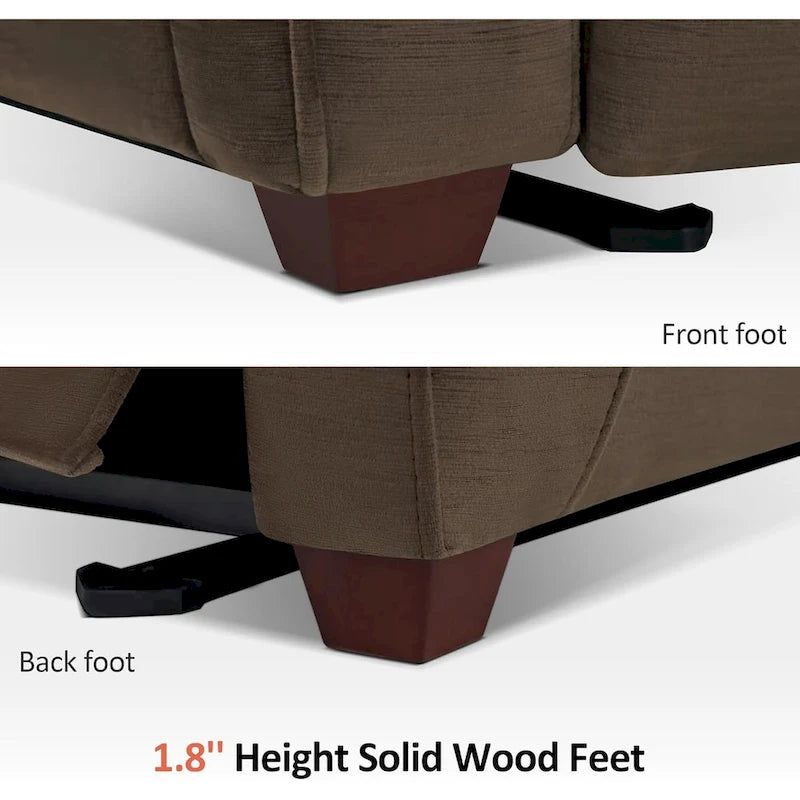 Fauteuil inclinable électrique gain de place avec appui-tête réglable, idéal pour les petits espaces et les camping-cars, Tissu