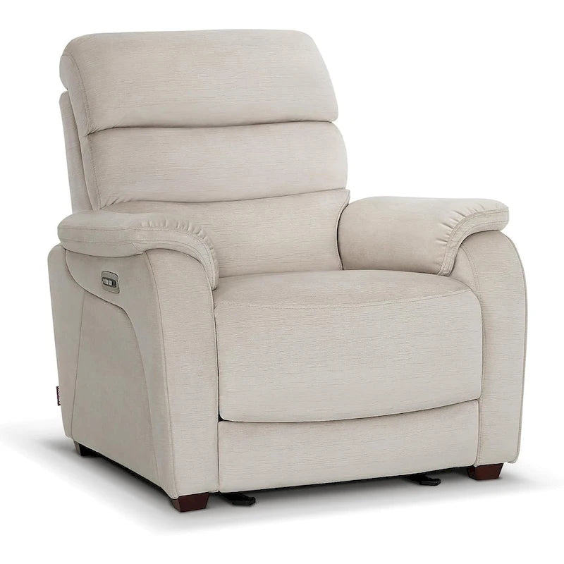 Fauteuil inclinable électrique gain de place avec appui-tête réglable, idéal pour les petits espaces et les camping-cars, Tissu