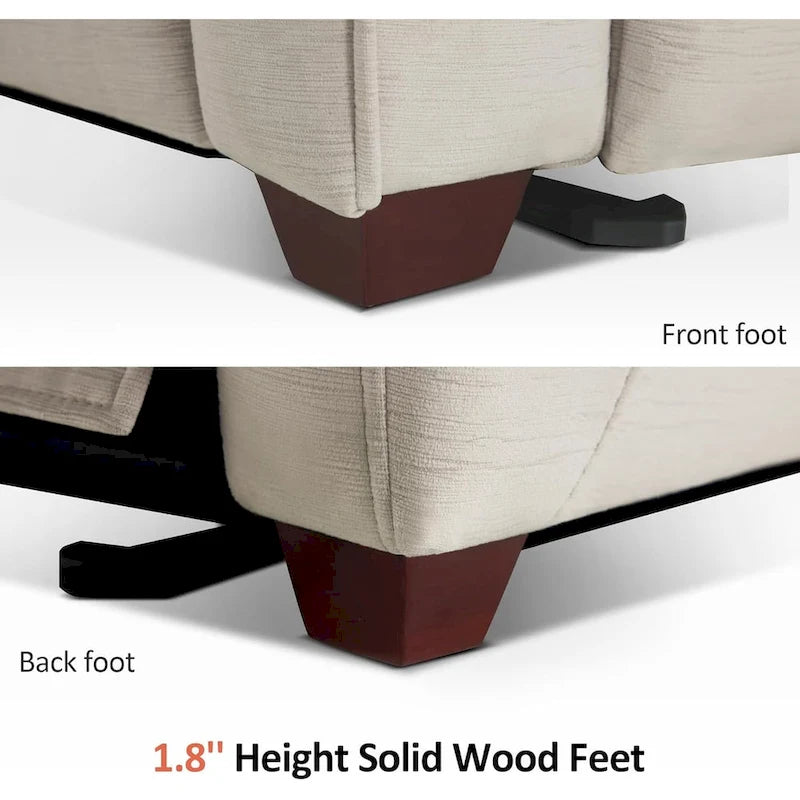Fauteuil inclinable électrique gain de place avec appui-tête réglable, idéal pour les petits espaces et les camping-cars, Tissu