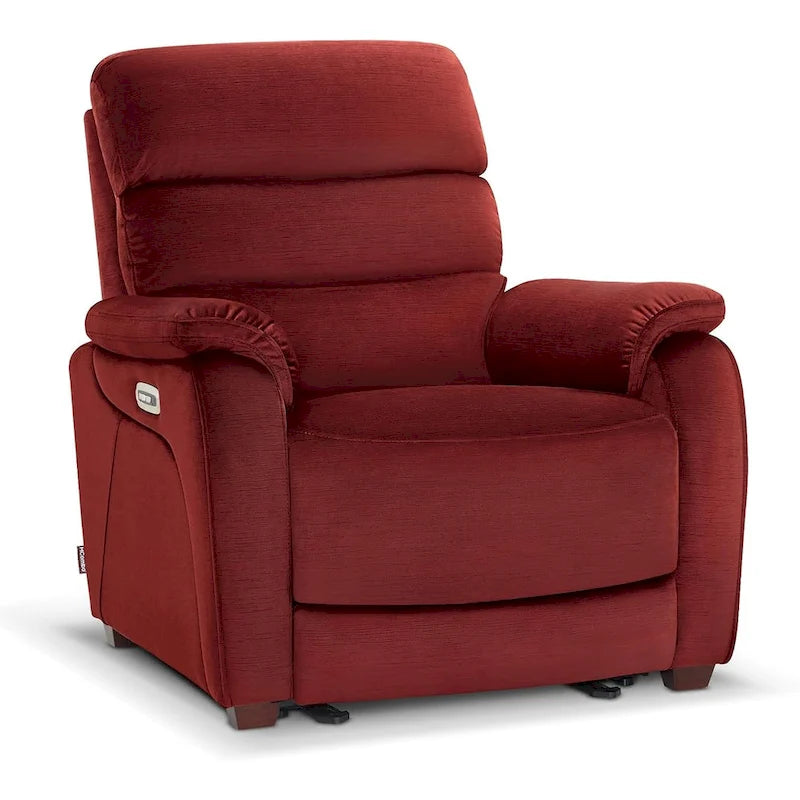Fauteuil inclinable électrique gain de place avec appui-tête réglable, idéal pour les petits espaces et les camping-cars, Tissu