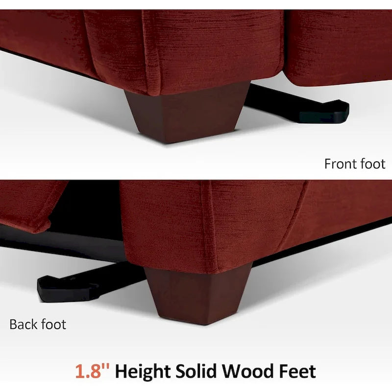Fauteuil inclinable électrique gain de place avec appui-tête réglable, idéal pour les petits espaces et les camping-cars, Tissu