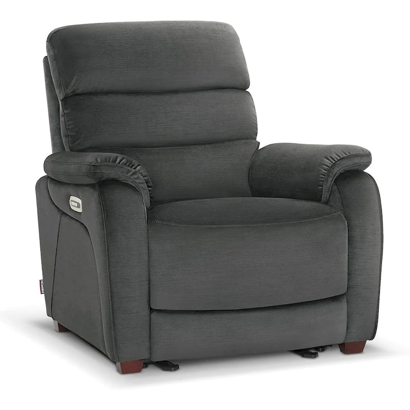 Fauteuil inclinable électrique gain de place avec appui-tête réglable, idéal pour les petits espaces et les camping-cars, Tissu