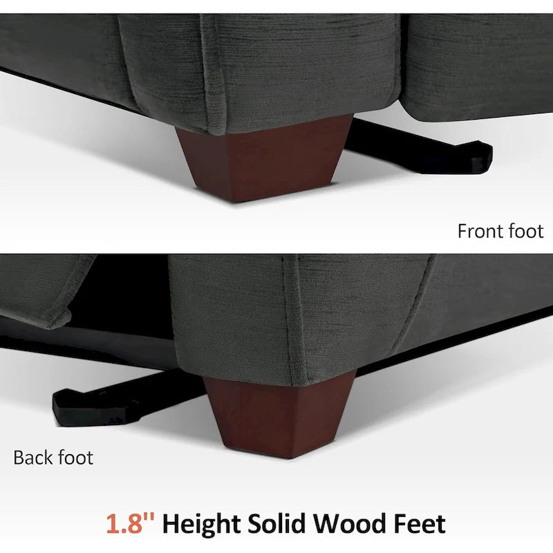 Fauteuil inclinable électrique gain de place avec appui-tête réglable, idéal pour les petits espaces et les camping-cars, Tissu