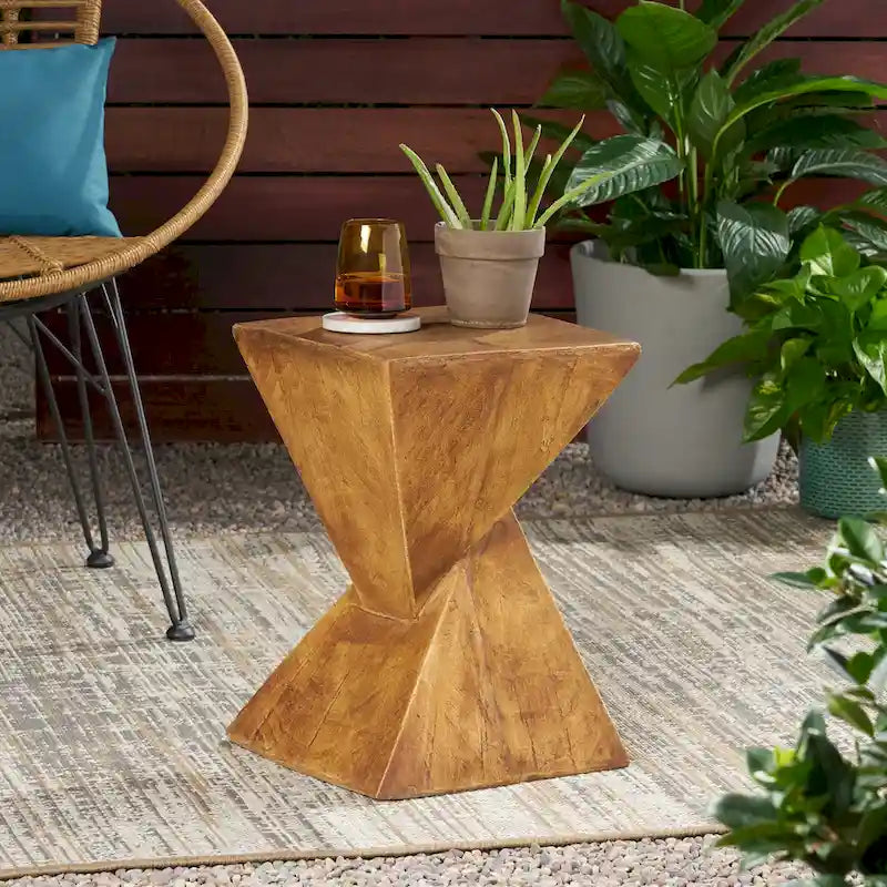 Table d'appoint d'extérieur légère en béton
