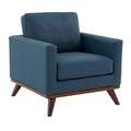 Fauteuil d'appoint en cuir une place Mid-Century Modern pour salon, chambre, ou salle de détente - 33.46