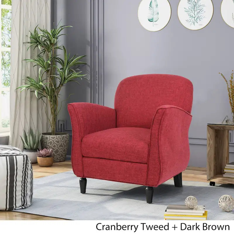 Fauteuil traditionnel en tweed