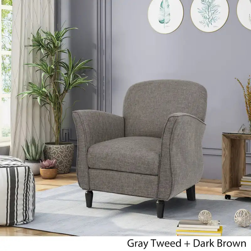 Fauteuil traditionnel en tweed