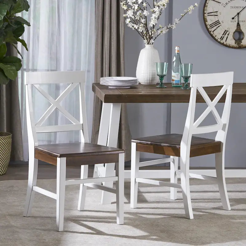Chaises de salle à manger esprit ferme (lot de 2)