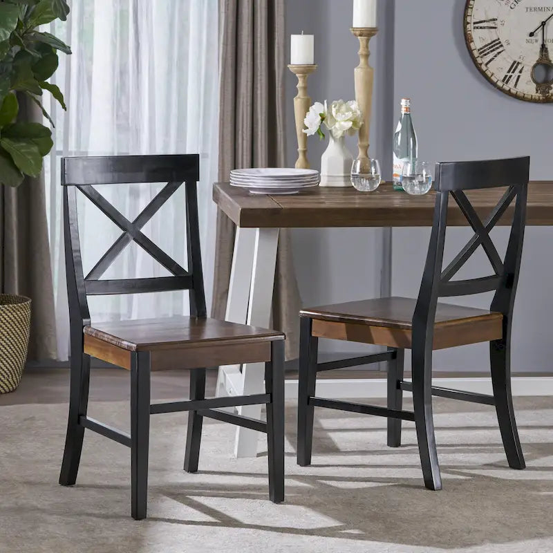 Chaises de salle à manger esprit ferme (lot de 2)
