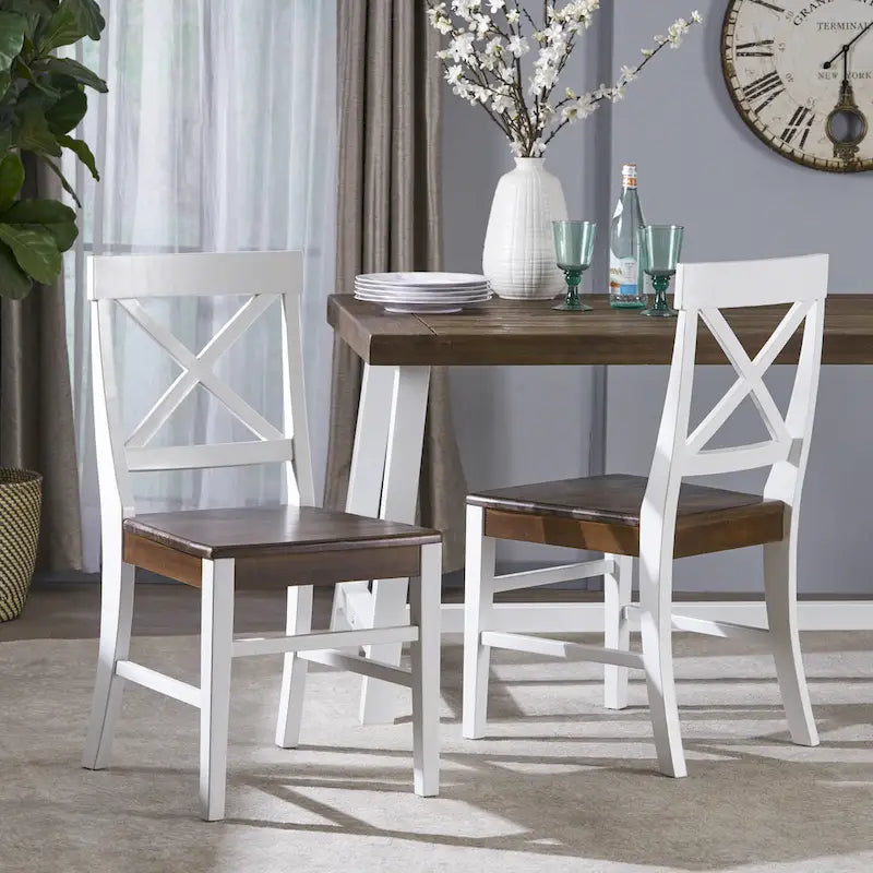 Chaises de salle à manger esprit ferme (lot de 2)