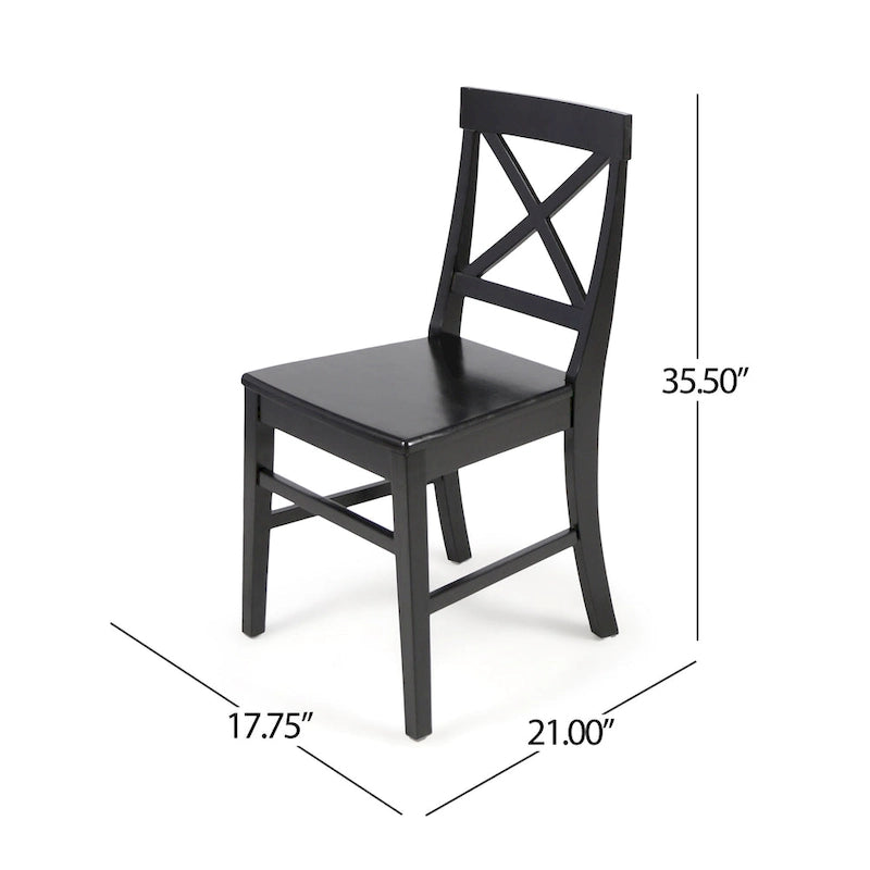 Chaises de salle à manger esprit ferme (lot de 2)