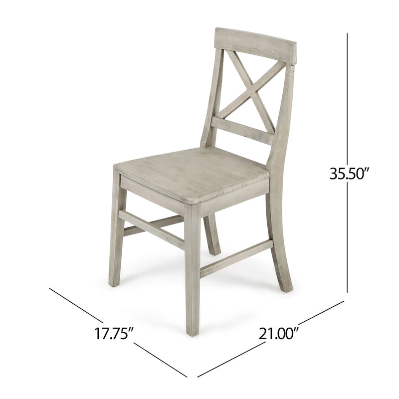 Chaises de salle à manger esprit ferme (lot de 2)
