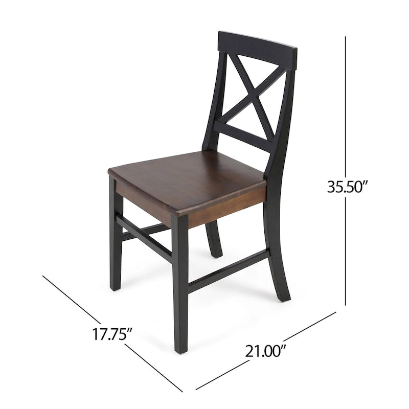 Chaises de salle à manger esprit ferme (lot de 2)