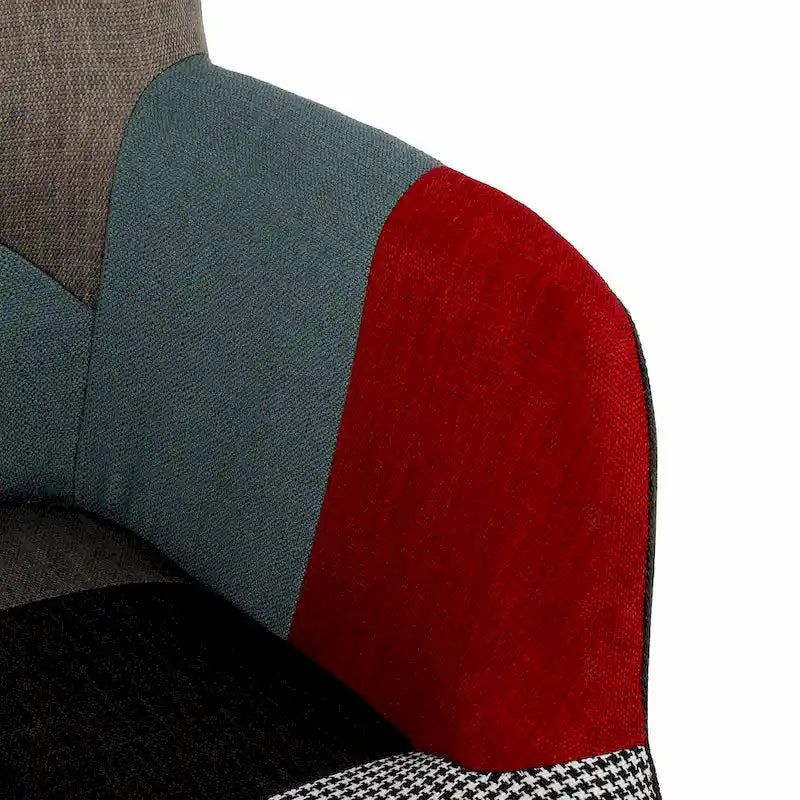 Fauteuil à bascule patchwork inclinable rembourré Fauteuil d'appoint confortable