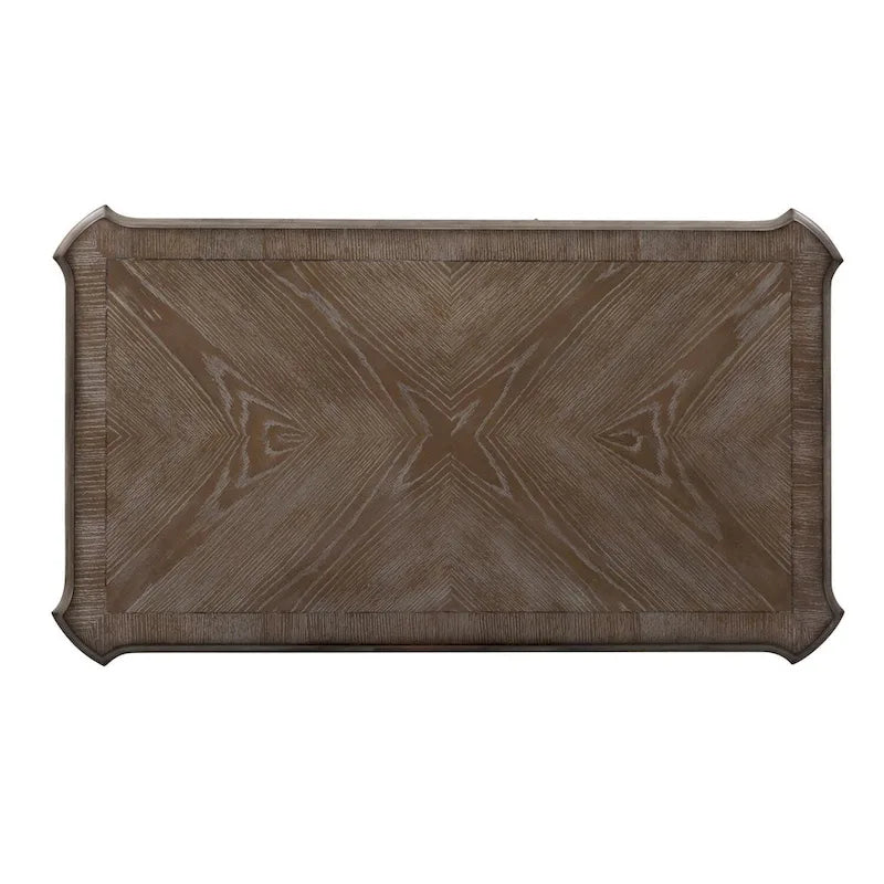 Table basse rectangulaire blanc antique