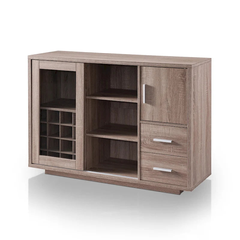 Buffet de salle à manger moderne en bois avec étagères de rangement et tiroirs, organisateur de cuisine pour salle à manger