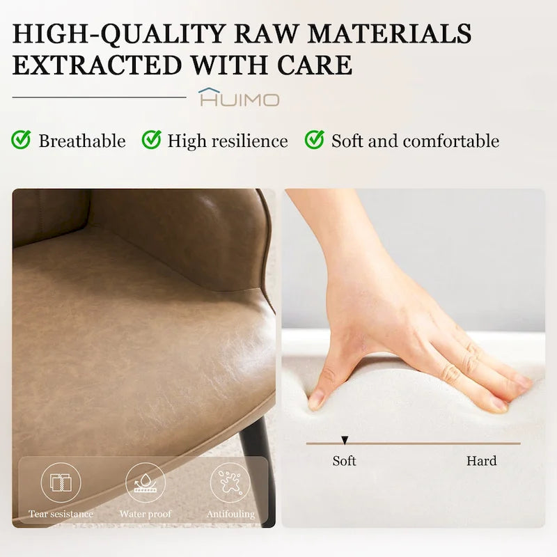 Fauteuil d'appoint dossier haut moderne avec oreilles - Similicuir