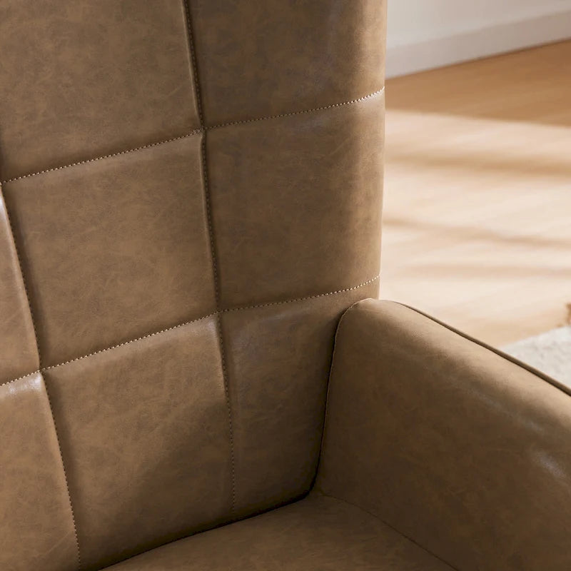 Fauteuil d'appoint dossier haut moderne avec oreilles - Similicuir