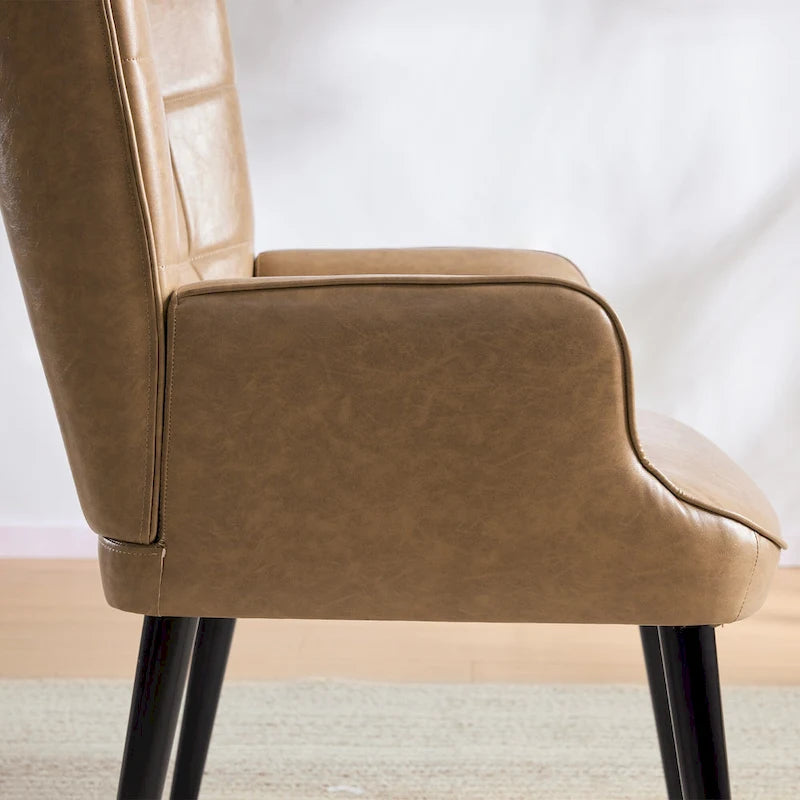 Fauteuil d'appoint dossier haut moderne avec oreilles - Similicuir