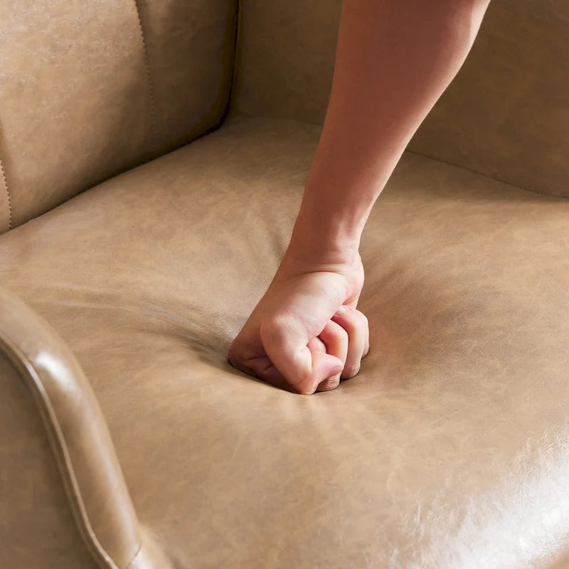 Fauteuil d'appoint dossier haut moderne avec oreilles - Similicuir