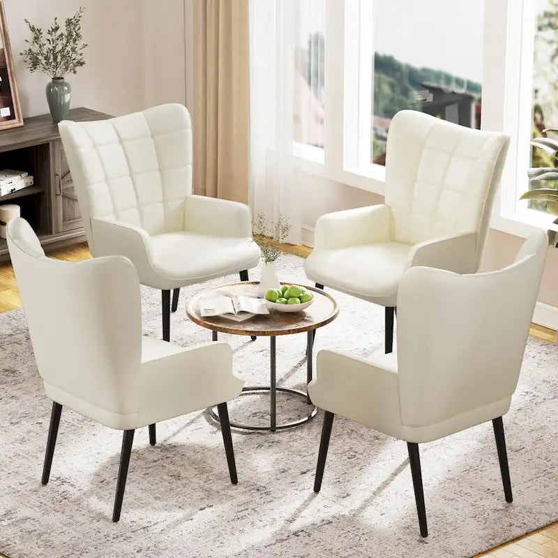 Fauteuil d'appoint dossier haut moderne avec oreilles - Similicuir