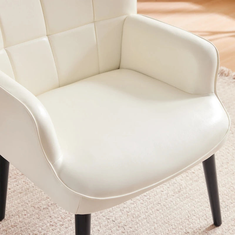 Fauteuil d'appoint dossier haut moderne avec oreilles - Similicuir