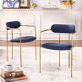 Fauteuil de salle à manger en velours (lot de 2)