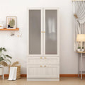 Grande armoire en verre dépoli : Options de rangement polyvalentes