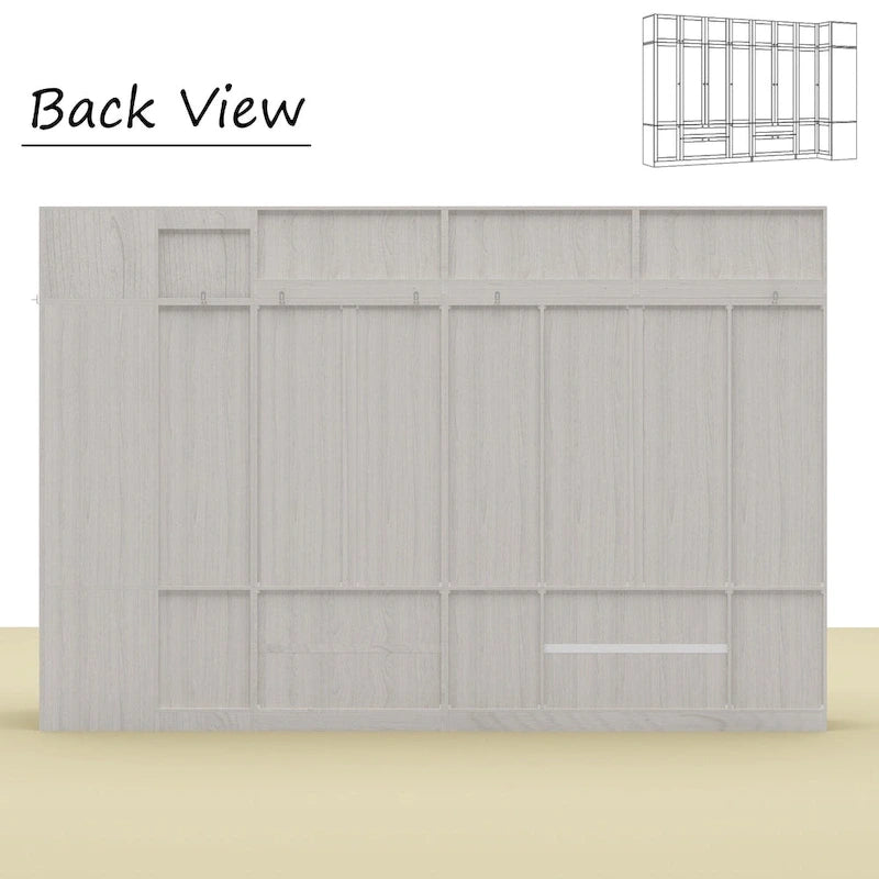 Grande armoire en verre dépoli : Options de rangement polyvalentes