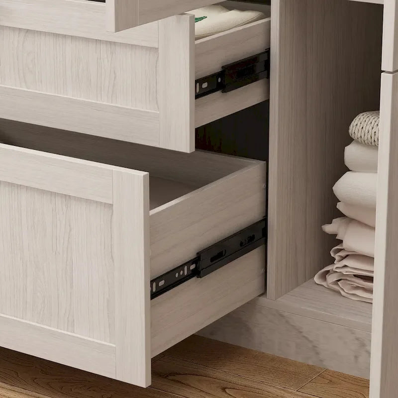Grande armoire en verre dépoli : Options de rangement polyvalentes