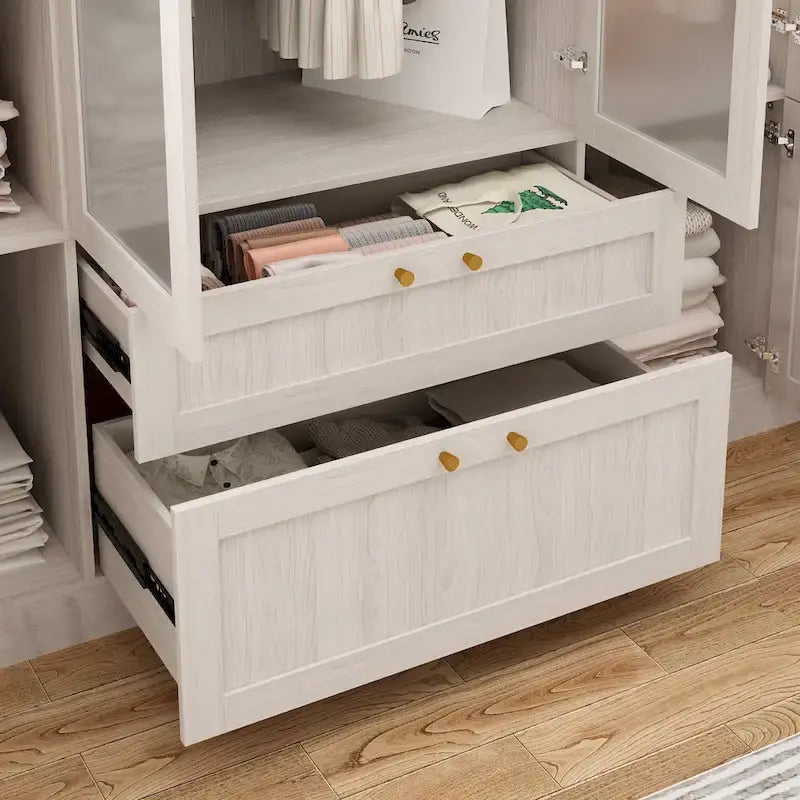 Grande armoire en verre dépoli : Options de rangement polyvalentes