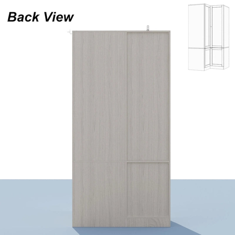 Grande armoire en verre dépoli : Options de rangement polyvalentes