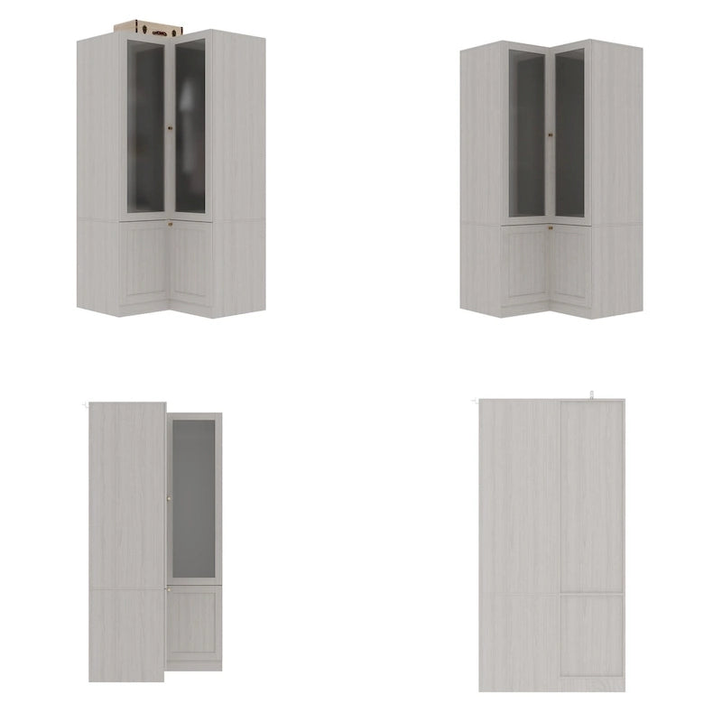 Grande armoire en verre dépoli : Options de rangement polyvalentes