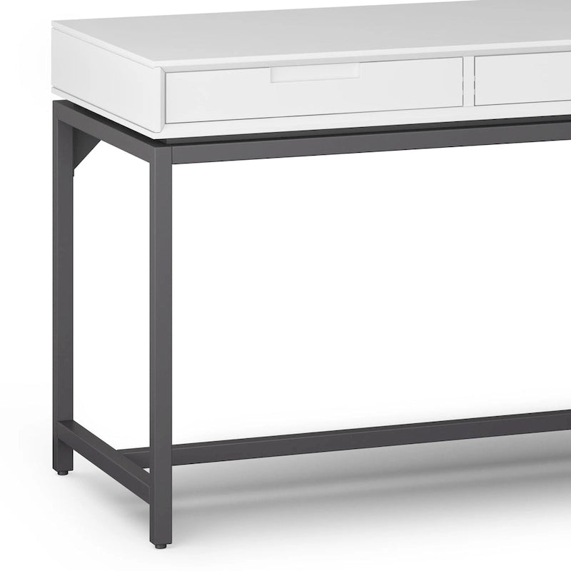 Bureau industriel en bois massif de 183 cm de large