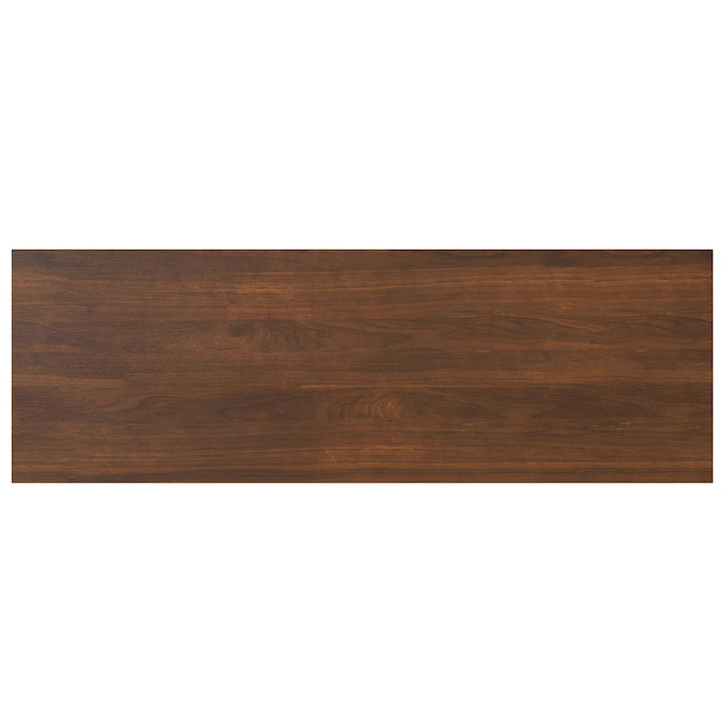 Bureau industriel en bois massif de 183 cm de large