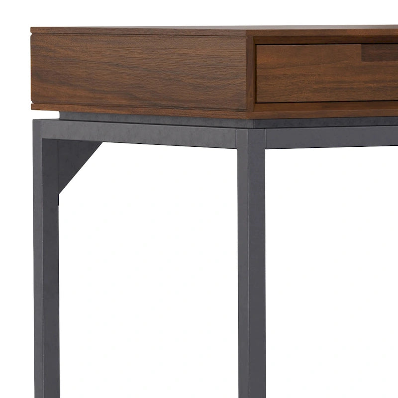 Bureau industriel en bois massif de 183 cm de large