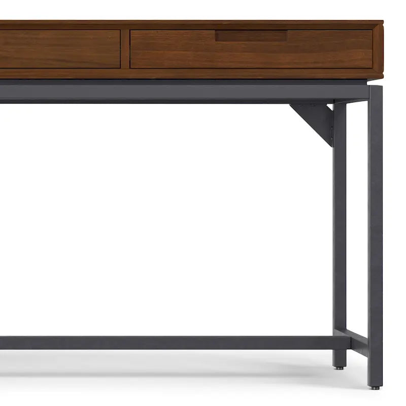Bureau industriel en bois massif de 183 cm de large
