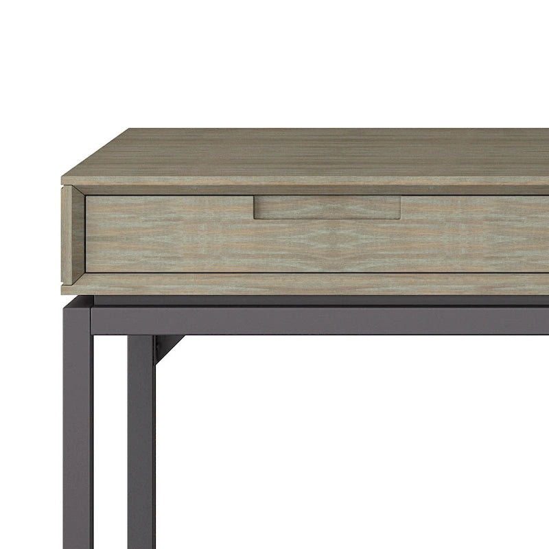 Bureau industriel en bois massif de 183 cm de large